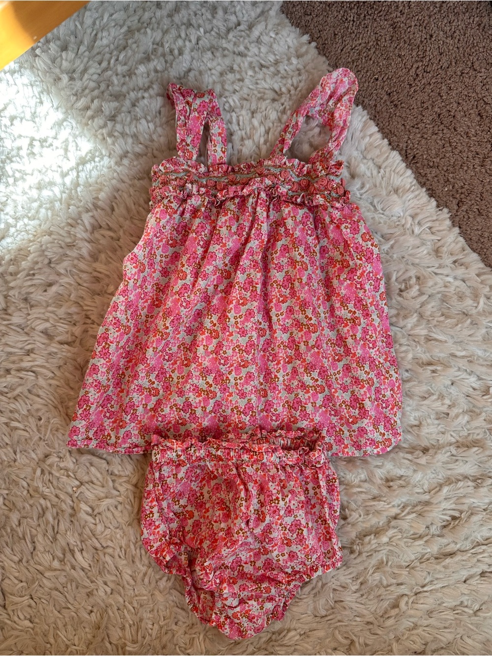 Zara Pink Floral Baby Tunic and Bloomers Set